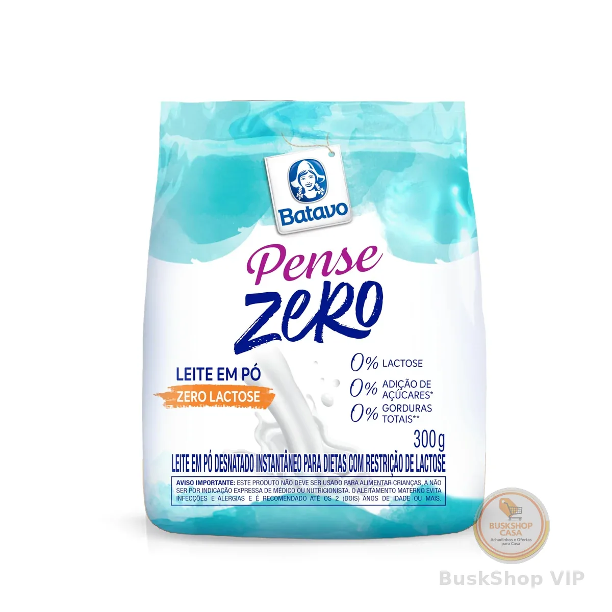 Leite em Pó Desnatado Instantâneo Batavo Pense Zero Sachê 300g