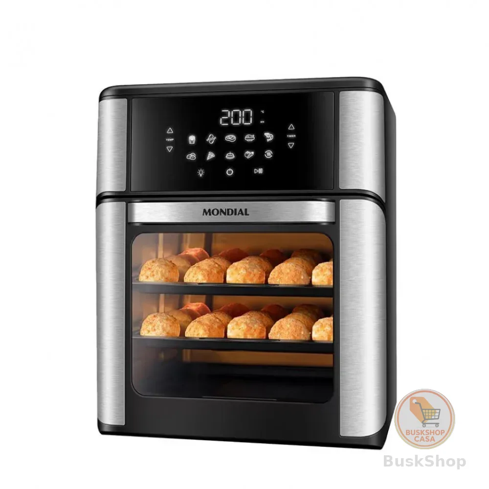 Fritadeira Elétrica Sem Óleo Air Fryer Oven 2 em 1 Mondial AFON-12L-BI 12L Digital