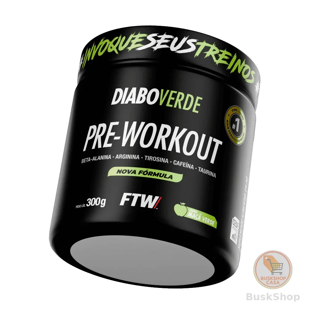 Pré Treino Diabo Verde Pre-Workout 300g - FTW