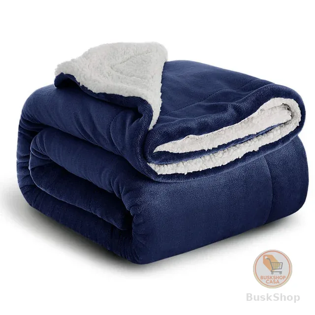 Coberdrom Casal Queen Sherpa Edredrom Pele de Carneiro 2,40m x 2,20m