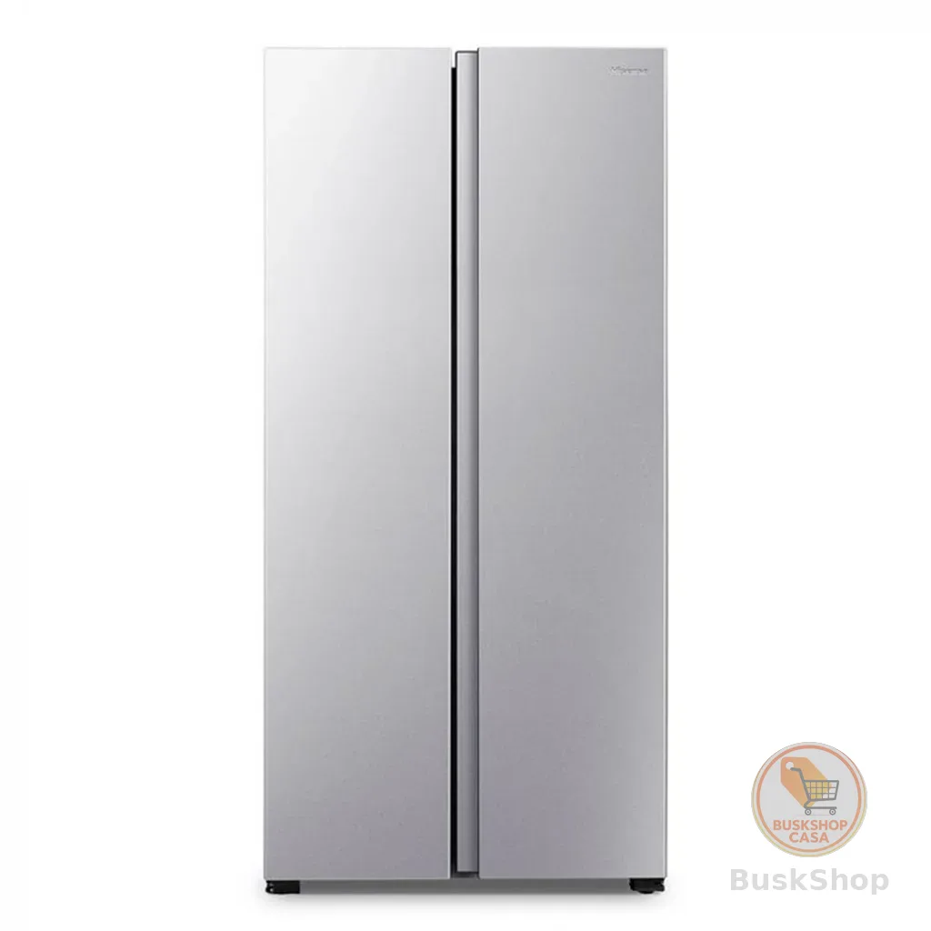 Geladeira Hisense Side By Side 441l Inverter Frost Free Cinza
