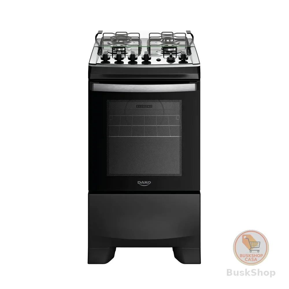 Fogão 4 Bocas Dako Supreme Mesa de Inox e Timer Bivolt