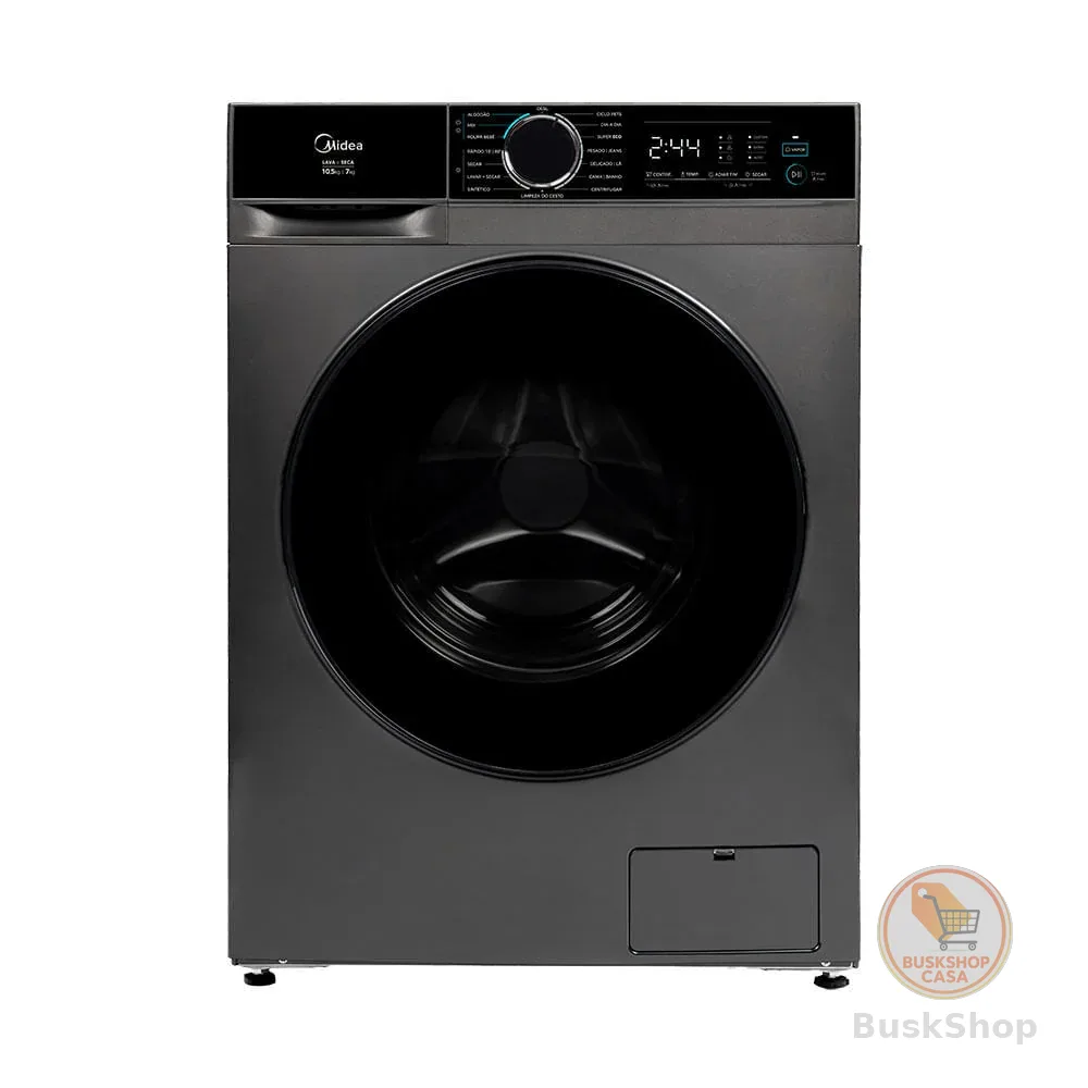 Lava e Seca 10,5kg Titanium Inverter Ciclo Pet Midea