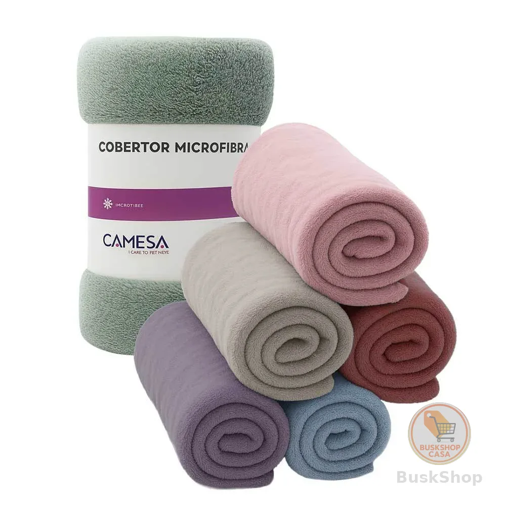 Manta Casal 180x220cm Microfibra Soft Macia Camesa