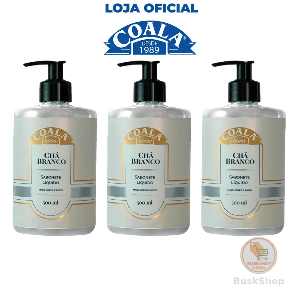Kit 3 Unidades Sabonete Líquido Chá Branco 500 ml