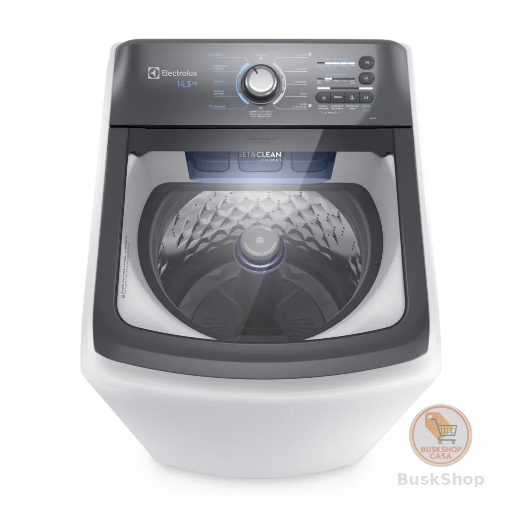Máquina de Lavar Electrolux 14,5kg Branca Efficient Cesto inox e Jet&Clean (LEE15)