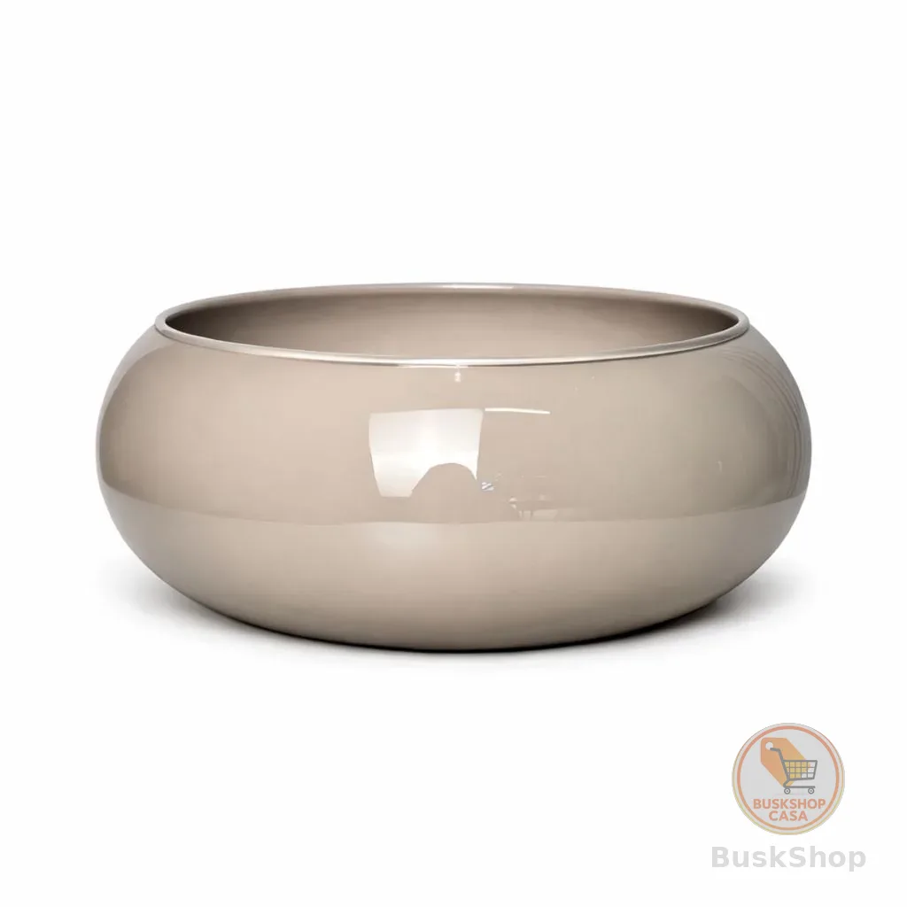 Vaso Vidro Redondo Baixo Nude Terrário Arranjo Décor Ikebana