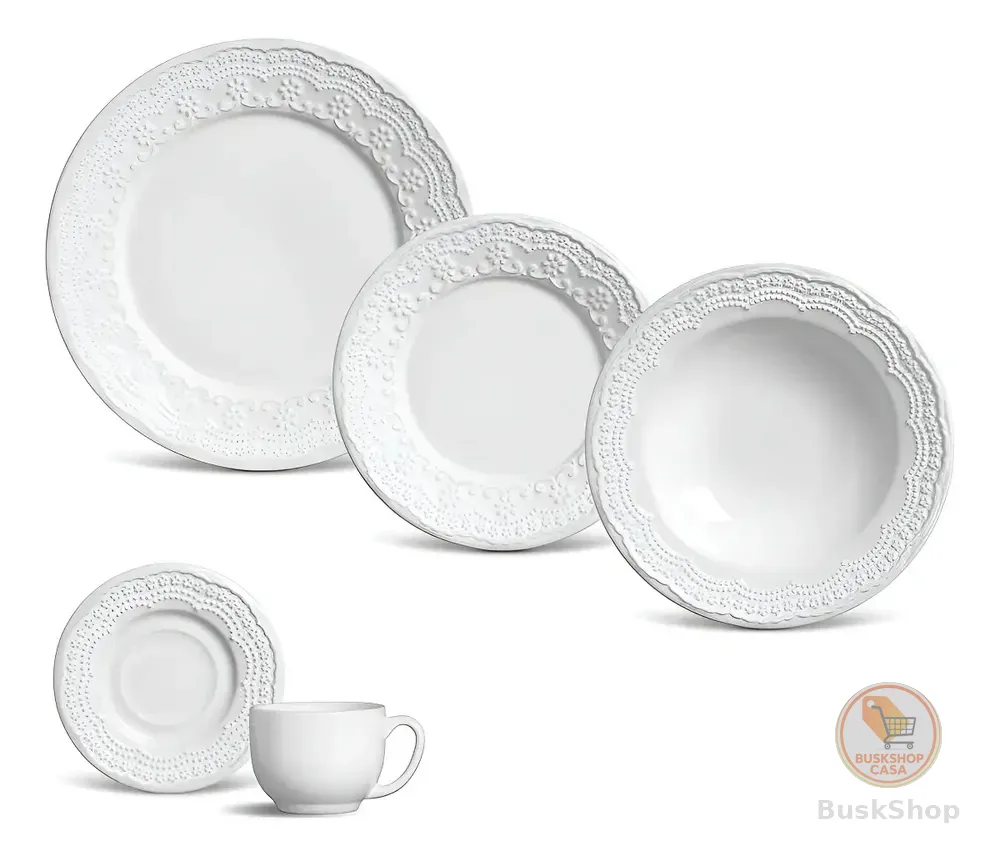 Aparelho De Jantar 30 Peças Madeleine Branco