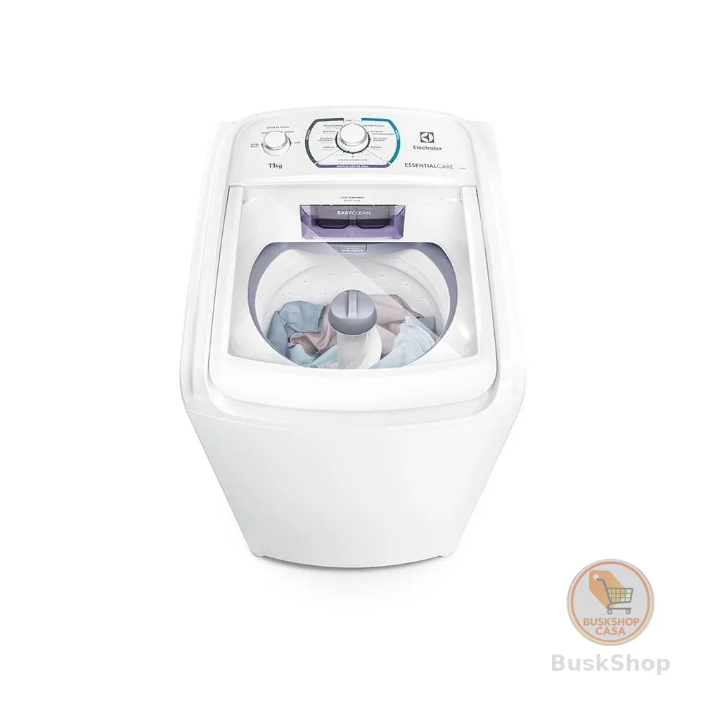 Máquina de Lavar Electrolux 11kg Branca Essential Care com Easy Clean e Filtro Fiapos (LES11)