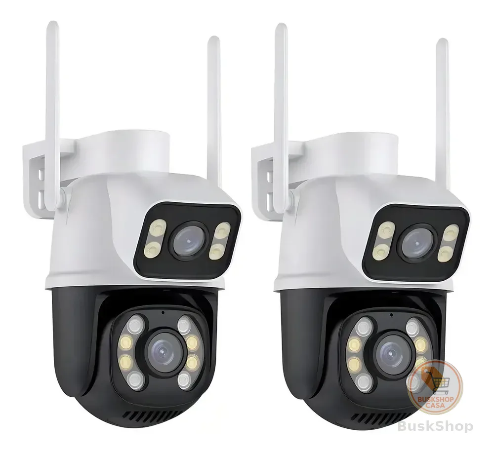 Kit 2 Câmera De Segurança Ip A28 App Icsee Estary Shop 3mp Wi-fi Branco/preto