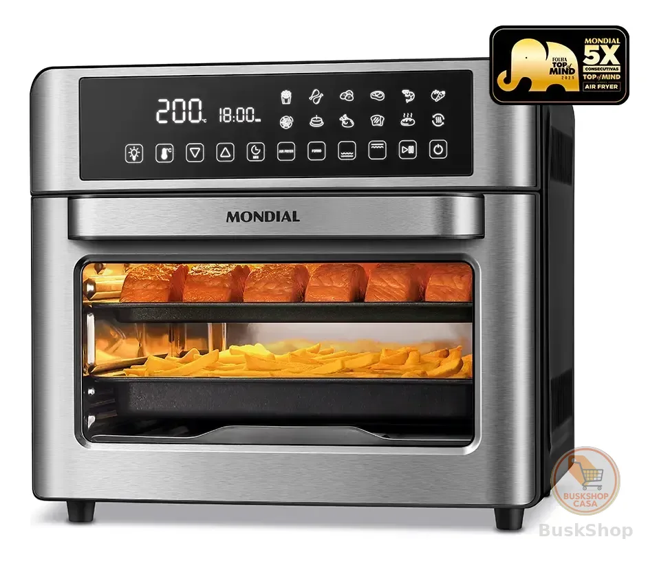 Fritadeira Air Fryer Forno Oven Digital 25 Litros Mondial Preto AFO-25L-BI 127V