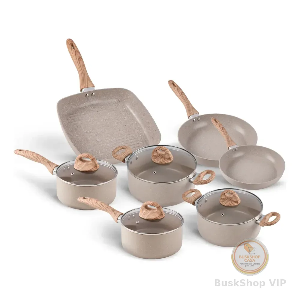 Jogo De Panelas 7 Ceramic Life Smart Plus Areia Brinox Areia