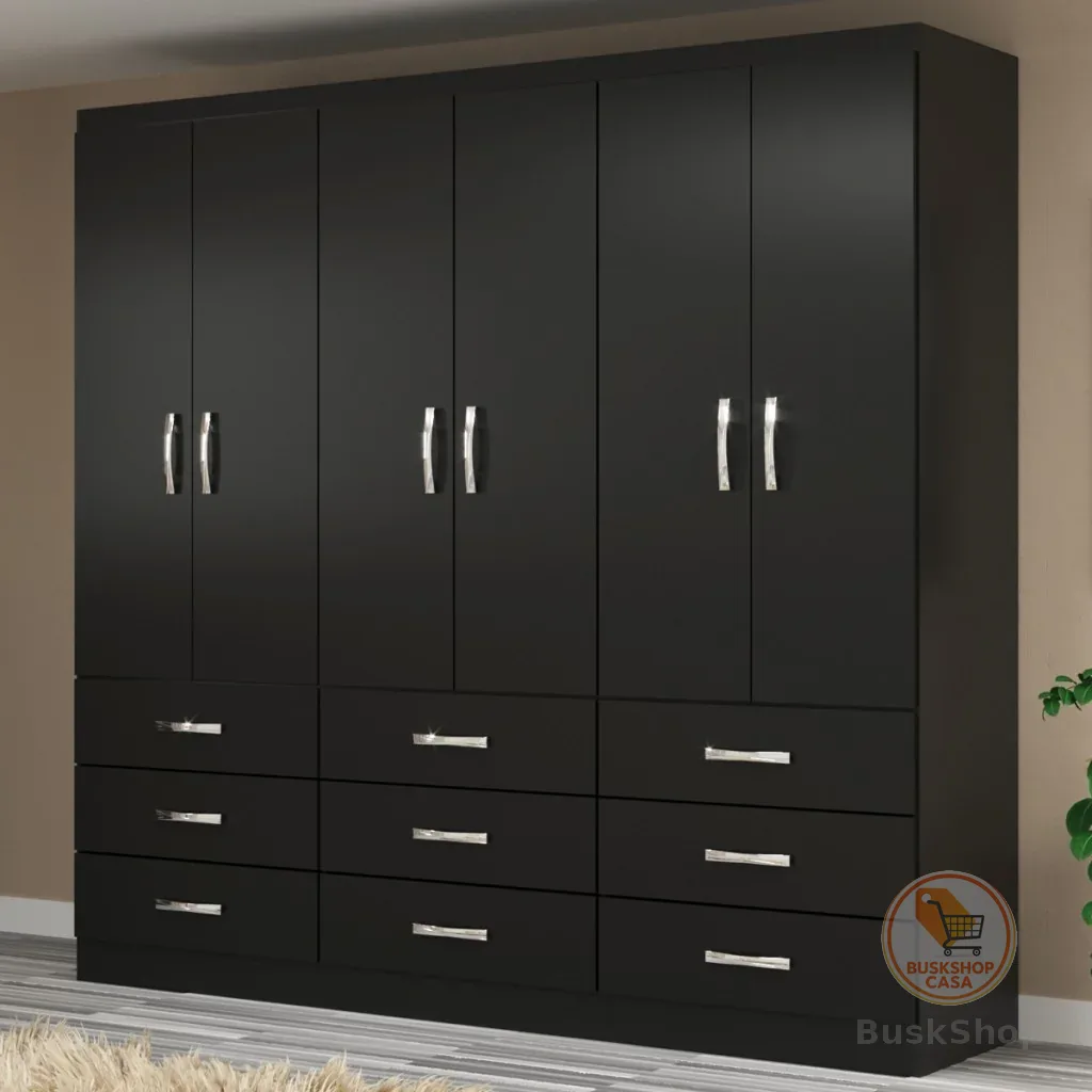 Guarda-Roupa Casal Bergamo 6 Portas 9 Gavetas