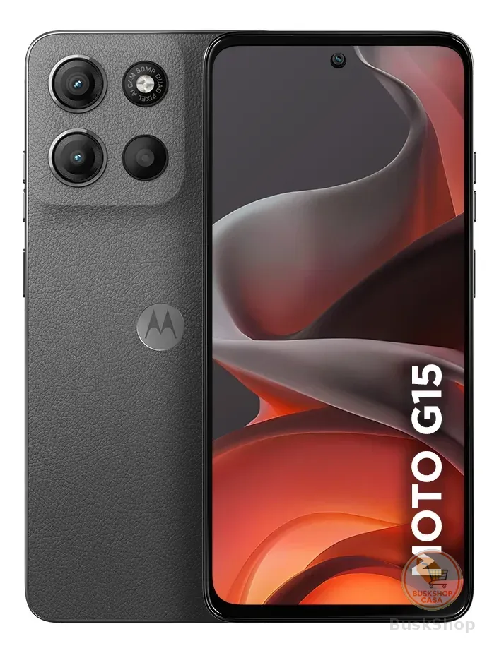 Smartphone Motorola Moto G15 - 256gb 12gb (4gb Ram+8gb Ram Boost) E Camera 50mp Com Ai E Night Vision Bateria De 5200 Mah Tela Fhd+ 6.7 Com Superbrilho Nfc - Grafite