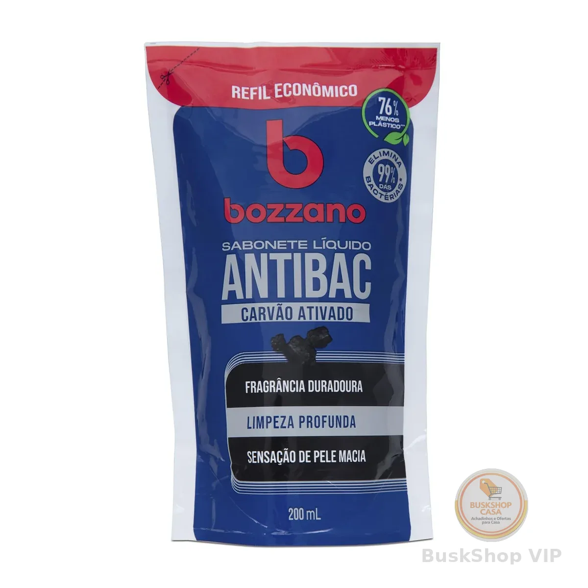 Bozzano Sabonete Líquido Antibac Carvão Ativado Refil 200ml