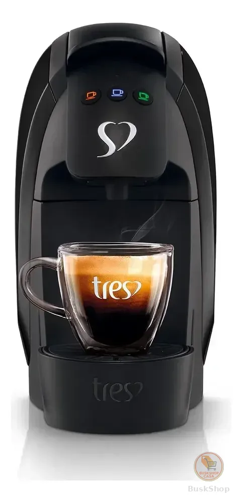 Cafeteira Espresso Luna Preta - TRES 3 Corações