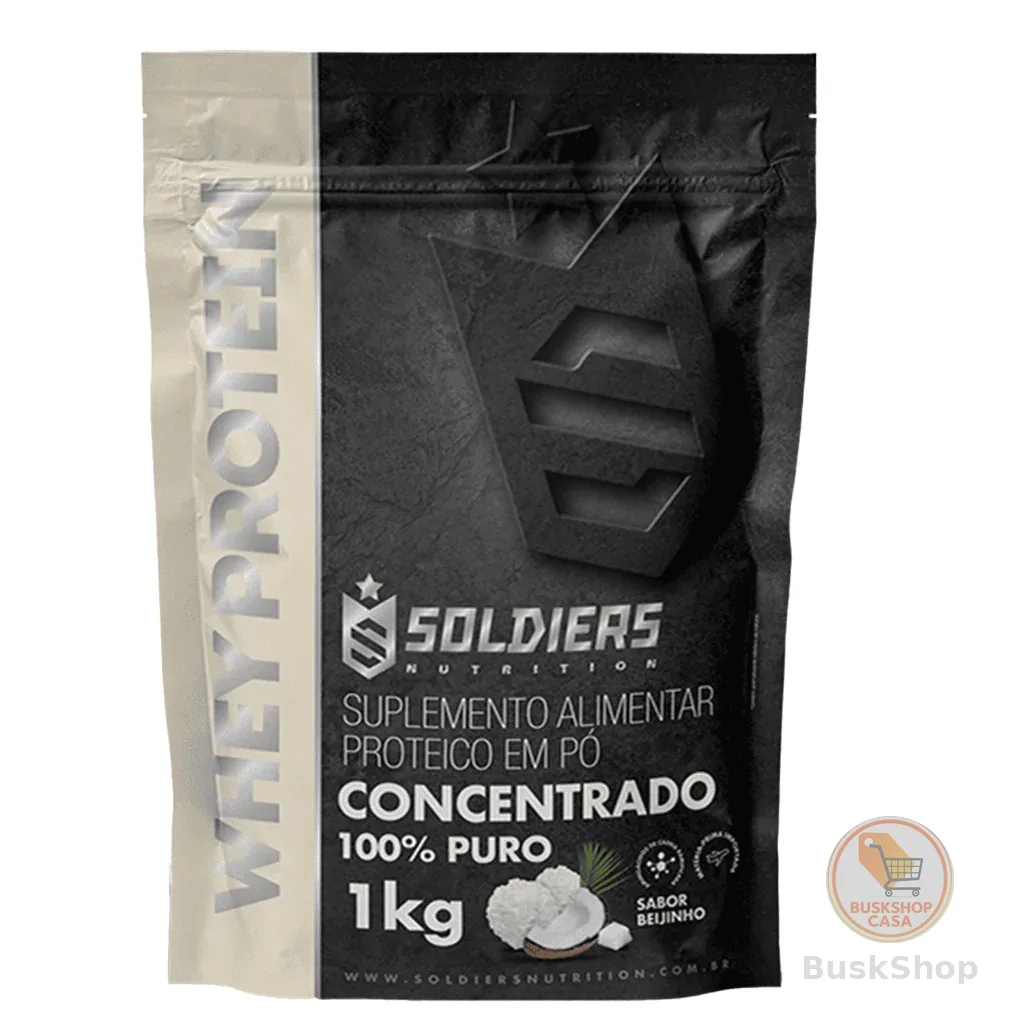Whey Protein Concentrado 1kg 100% Importado Soldiers Nutrition Suplemento Proteína Muscular