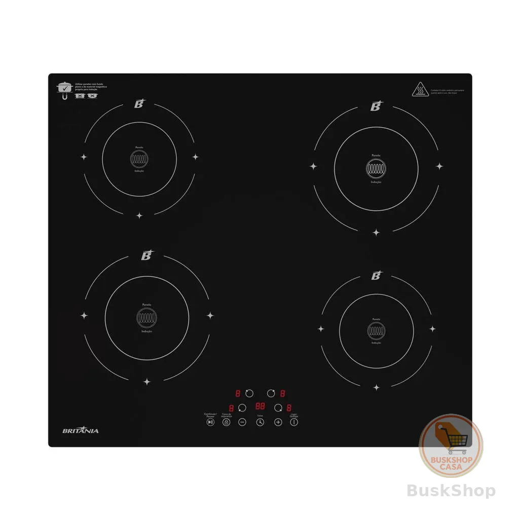 Cooktop 4 Bocas de Indução Britânia BCTE40A
