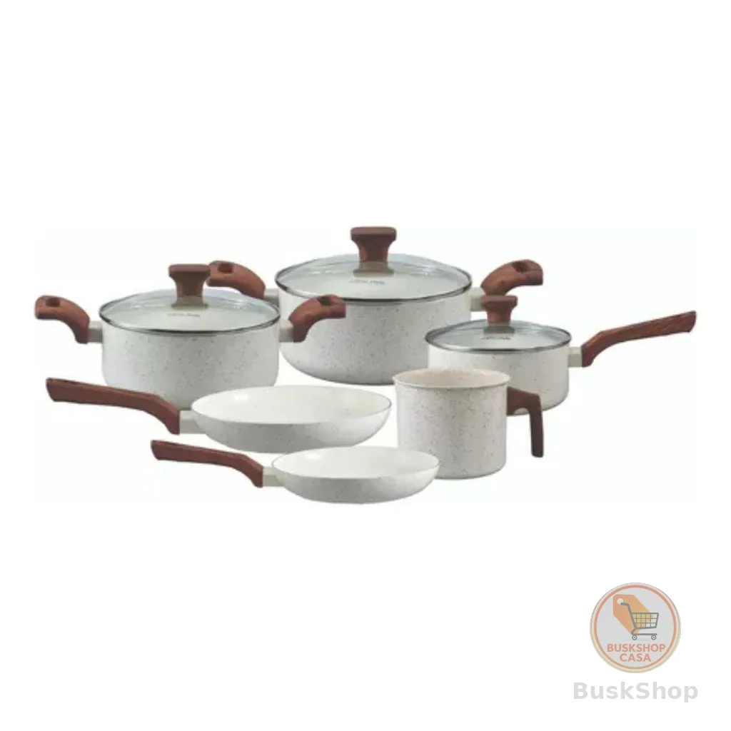 Jogo de Panelas 6 Peças de Indução Com Revestimento Ceramico Pratic Cook Mimo Style