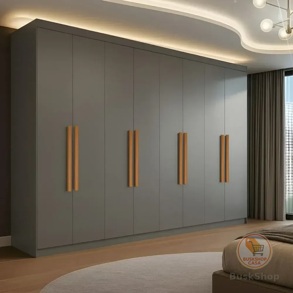 Guarda Roupa Casal 8 Portas 4 Gavetas Paris Espresso Móveis Onix