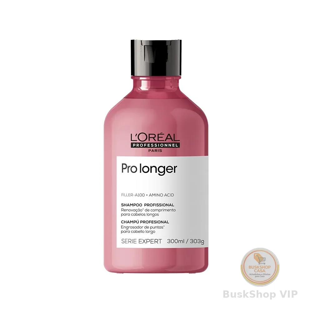 L'Oréal Professionnel Shampoo Pro Longer | Reduz a Quebra e a Aparência de Pontas Duplas | Adiciona Volume e Brilho | Para cabelos finos e com afinamento | 300ml