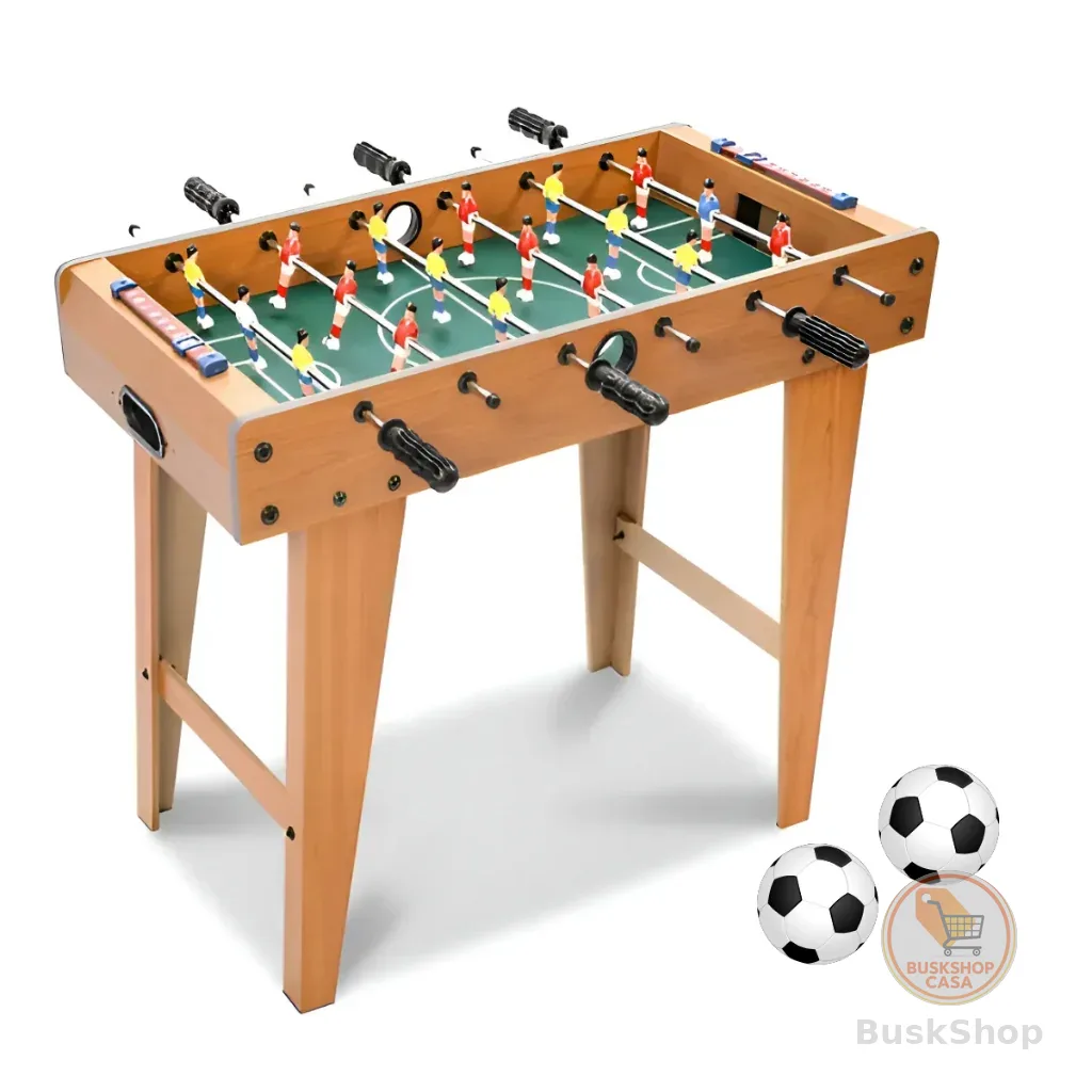 Mini Mesa Pebolim Infantil Totó Pebolim com Pés Madeira Alto Brinquedo com Bolinhas Divertido