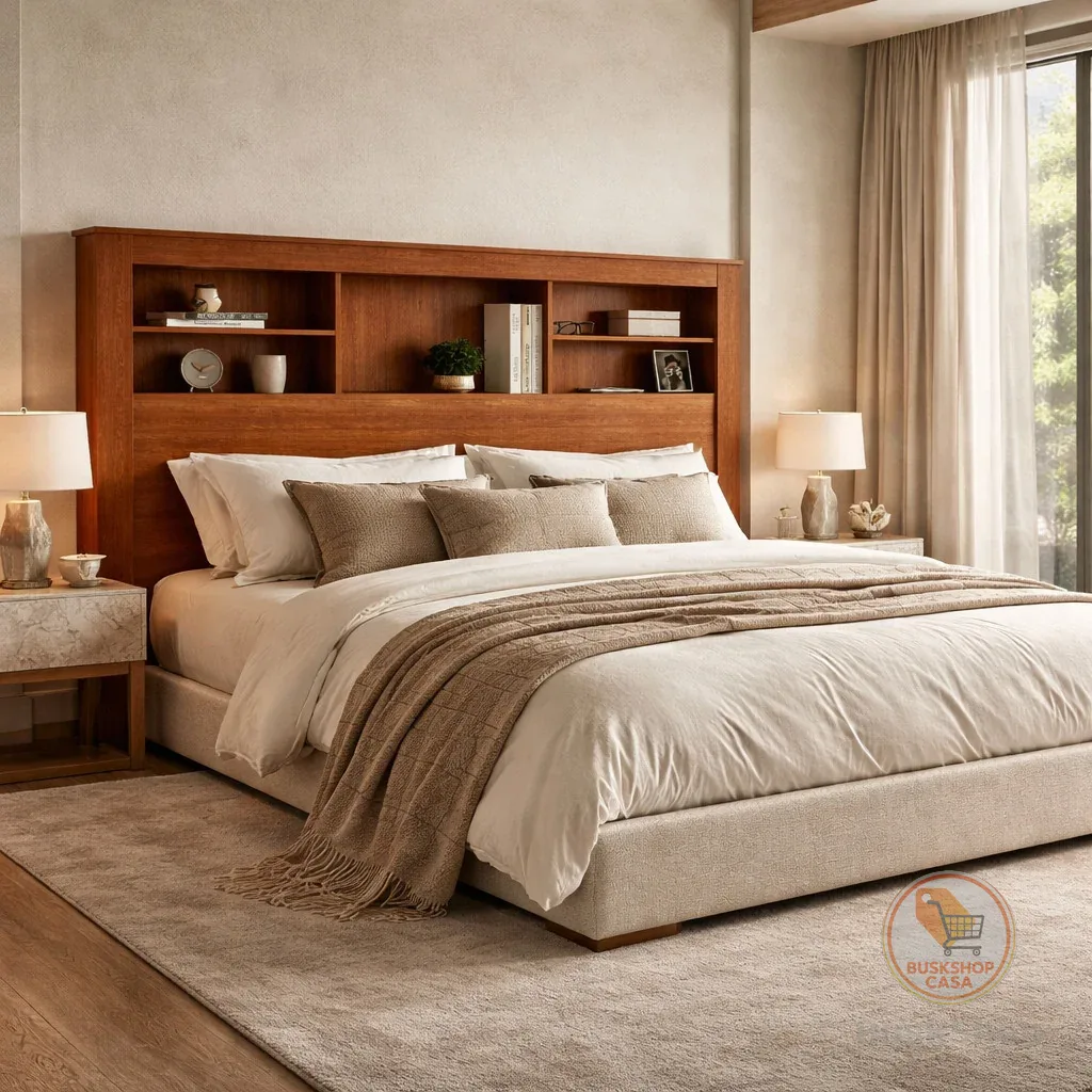 Cabeceira Lisboa Com Prateleiras E Nicho Organizador P/ Cama Box Casal 140 Quarto Casal