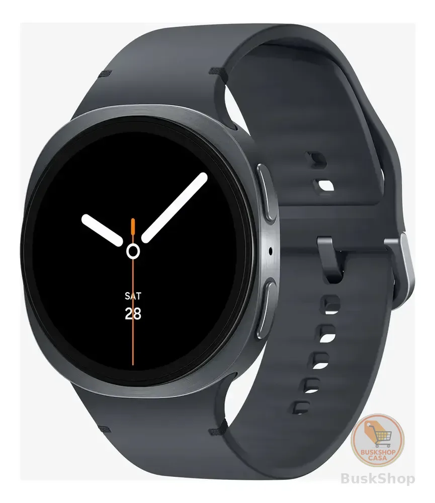 Smartwatch Samsung Galaxy Watch 8 40mm BT GPS, Branco com Pulseira Milanês Cinza-escuro