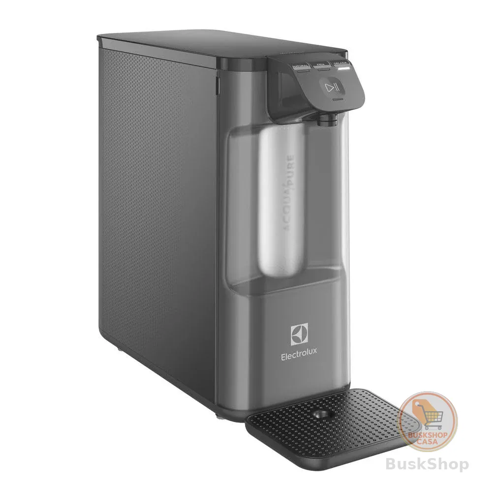 Purificador de Água Gelada e Natural Electrolux PE12G Bi Volt Compacto Pure 4x Painel Touch Cinza