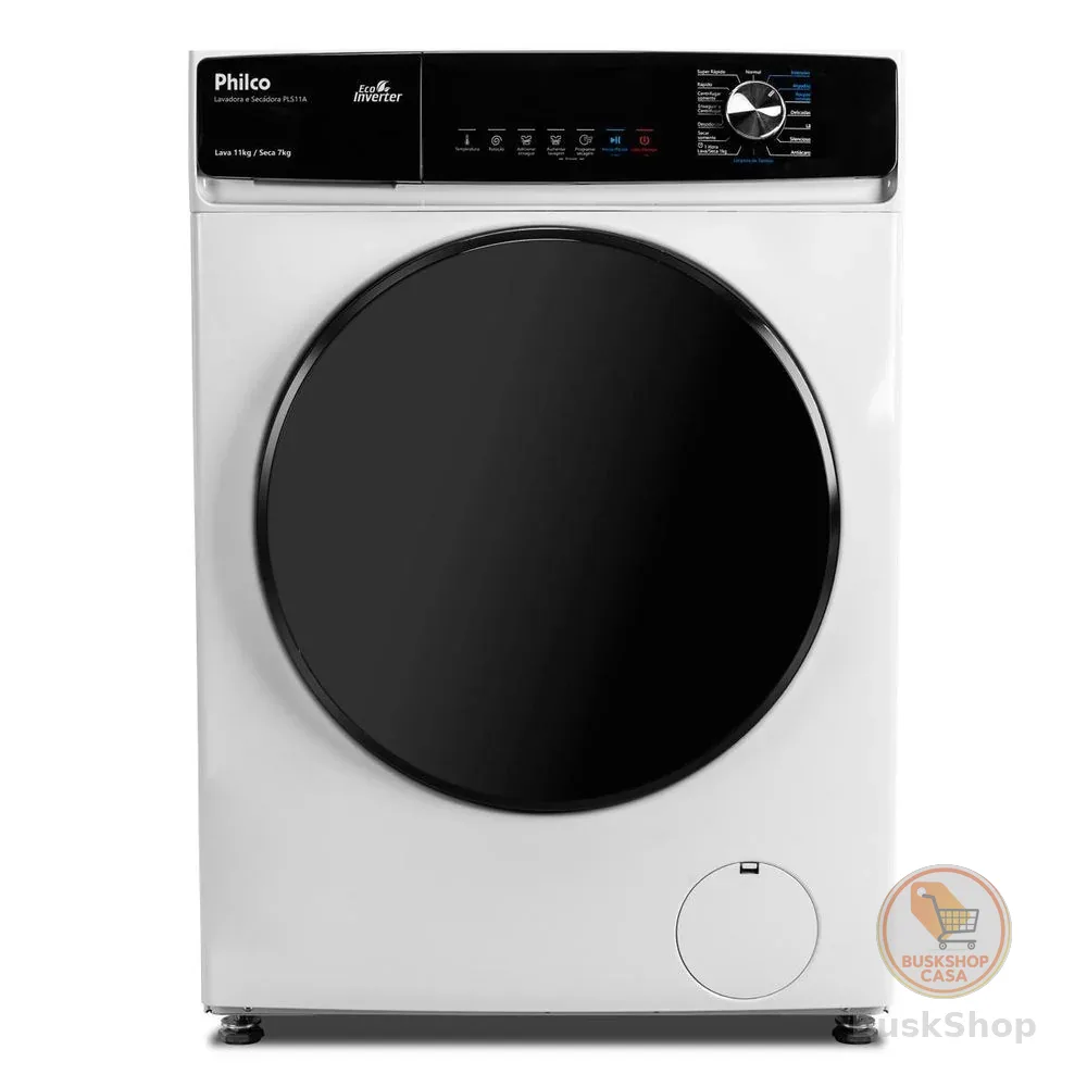 Lava e Seca Philco 11kg Pls11a Eco Invertplus 16 Programas Lavagem Branca