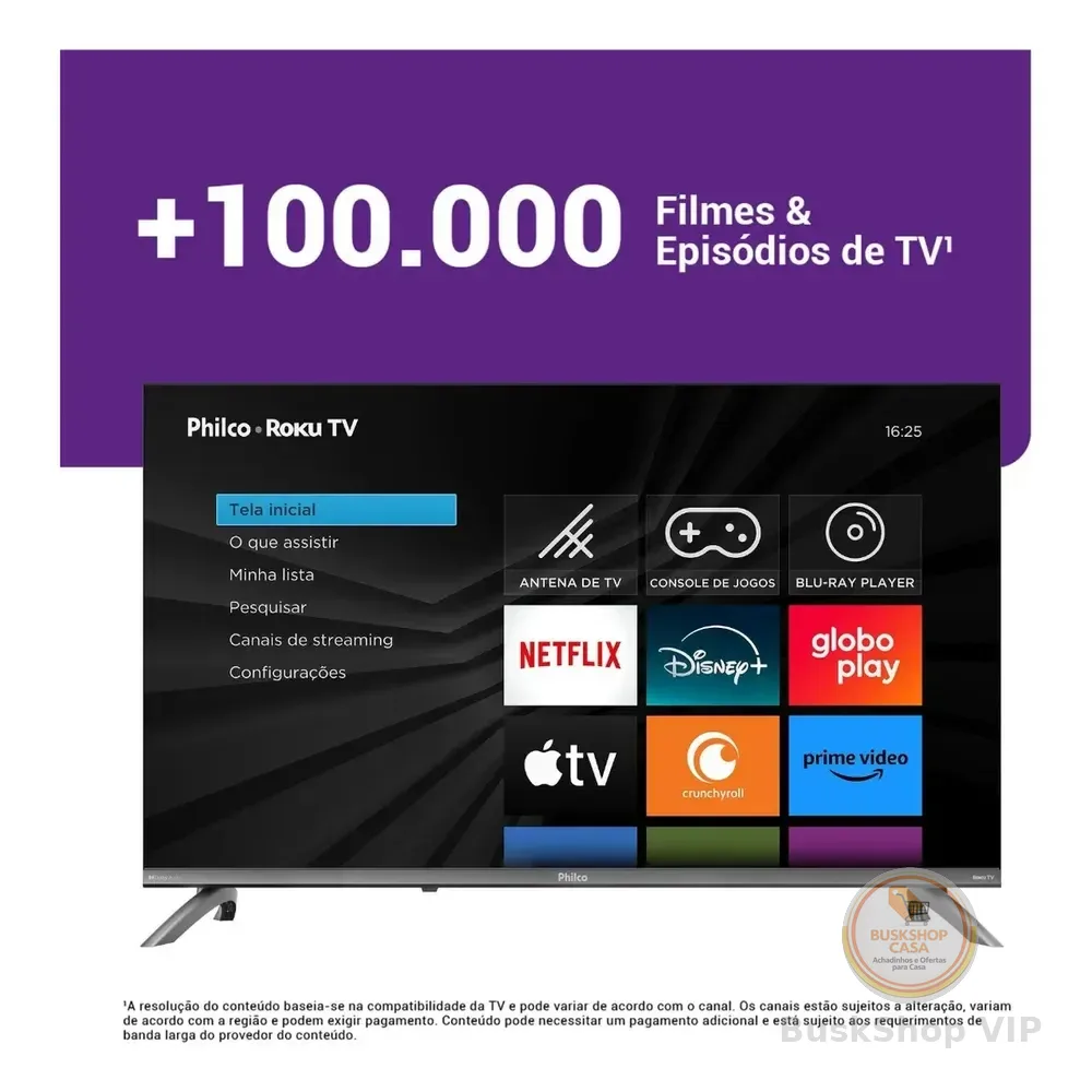 Smart Tv 32 Philco Roku Tv Dolby Áudio Hdr10 P32crb