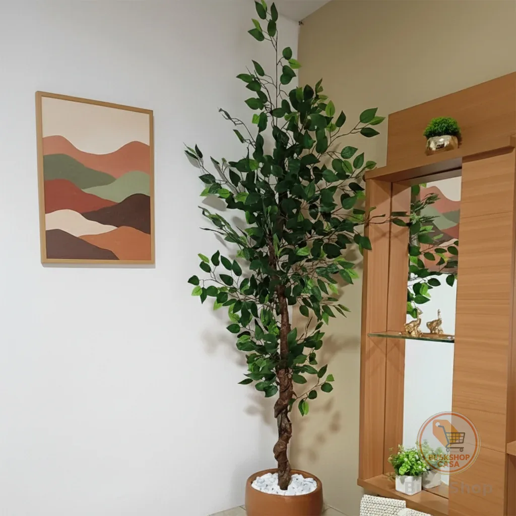 Figueira Artificial Fícus Grande Árvore Decoração 130cm a 190cm Sem Vaso