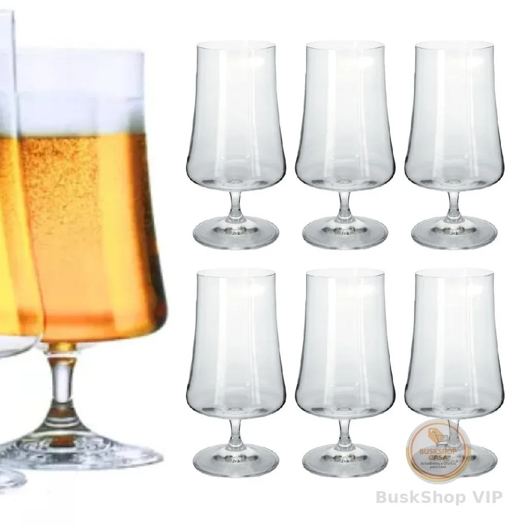 Jogo de 6 taças para cerveja Xtra em cristal ecologico 380ml