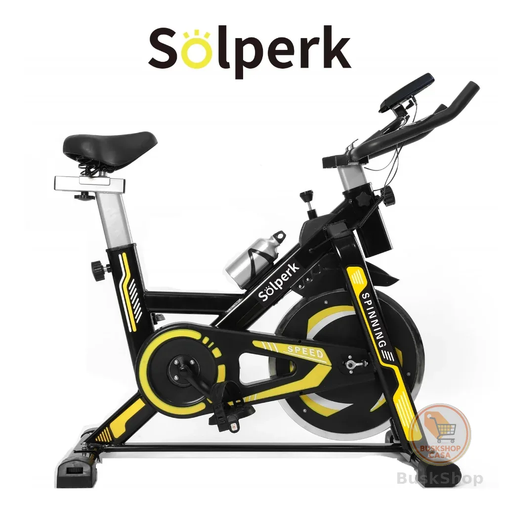 Solperk Bicicleta Spinning Profissional Ergométrica Silenciosa Bike Indoor Suporta até 120kg Para Casa