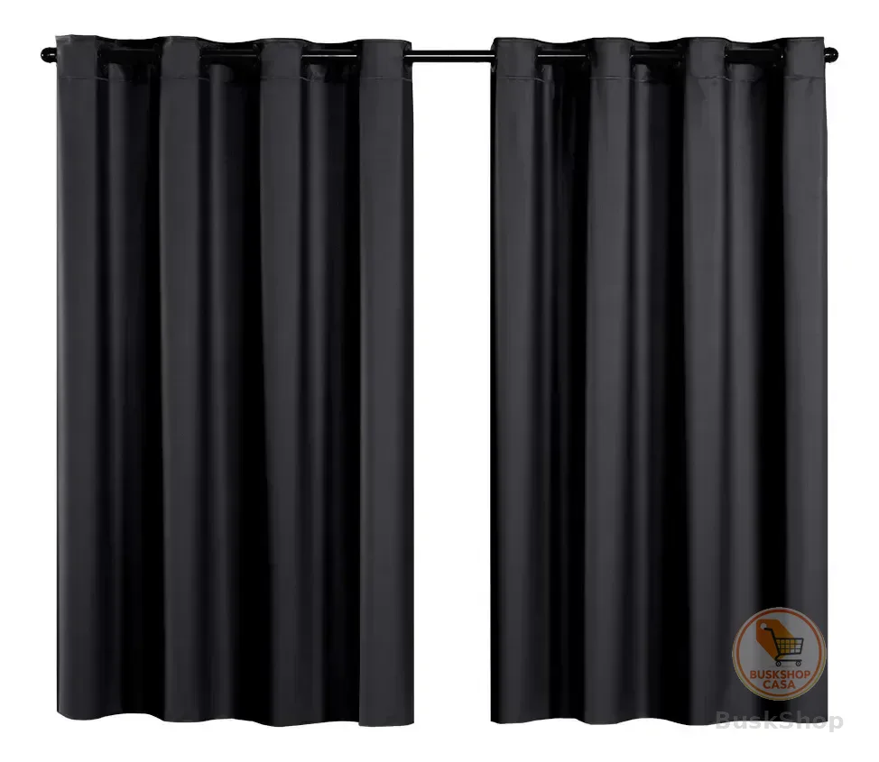 Cortina Blackout De Pvc 2,20m X 1,30m Preto Corta Luz