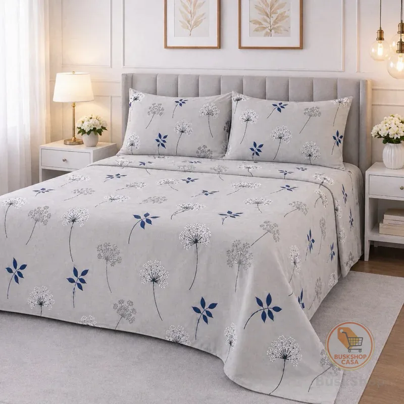 JOGO DE CAMA Queen 500 Fios Percal Toque Algodão + 2 Fronhas 50x70 | Cobre Leito Luxo Sem Elástico