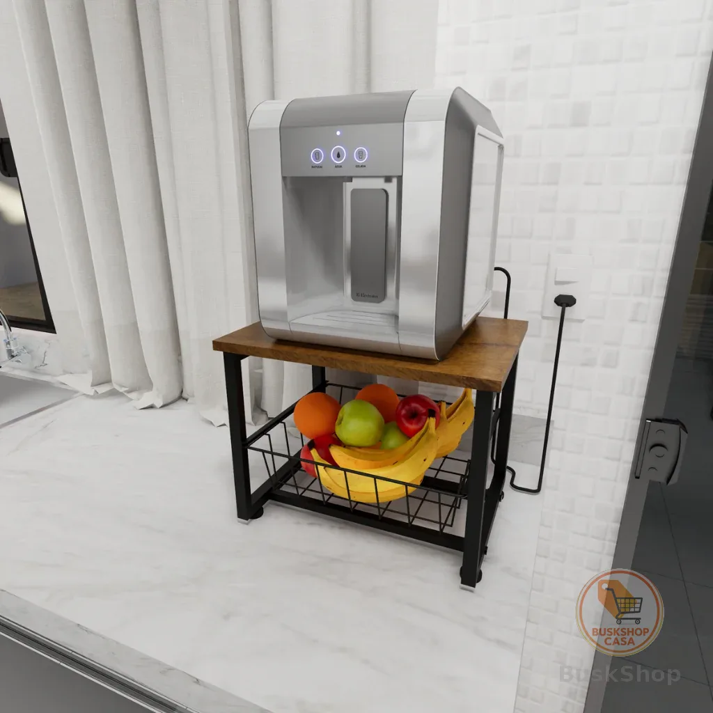 Fruteira Para Bancada Mesa Preto Fosco