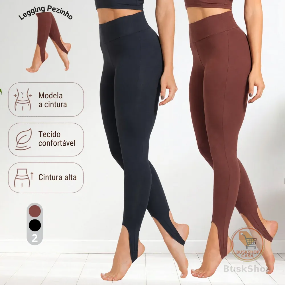 Calça Feminina Legging Fuseau Skinny de Pezinho Peluciada Zero Transparência Cintura Alta Grossa com Suplex
