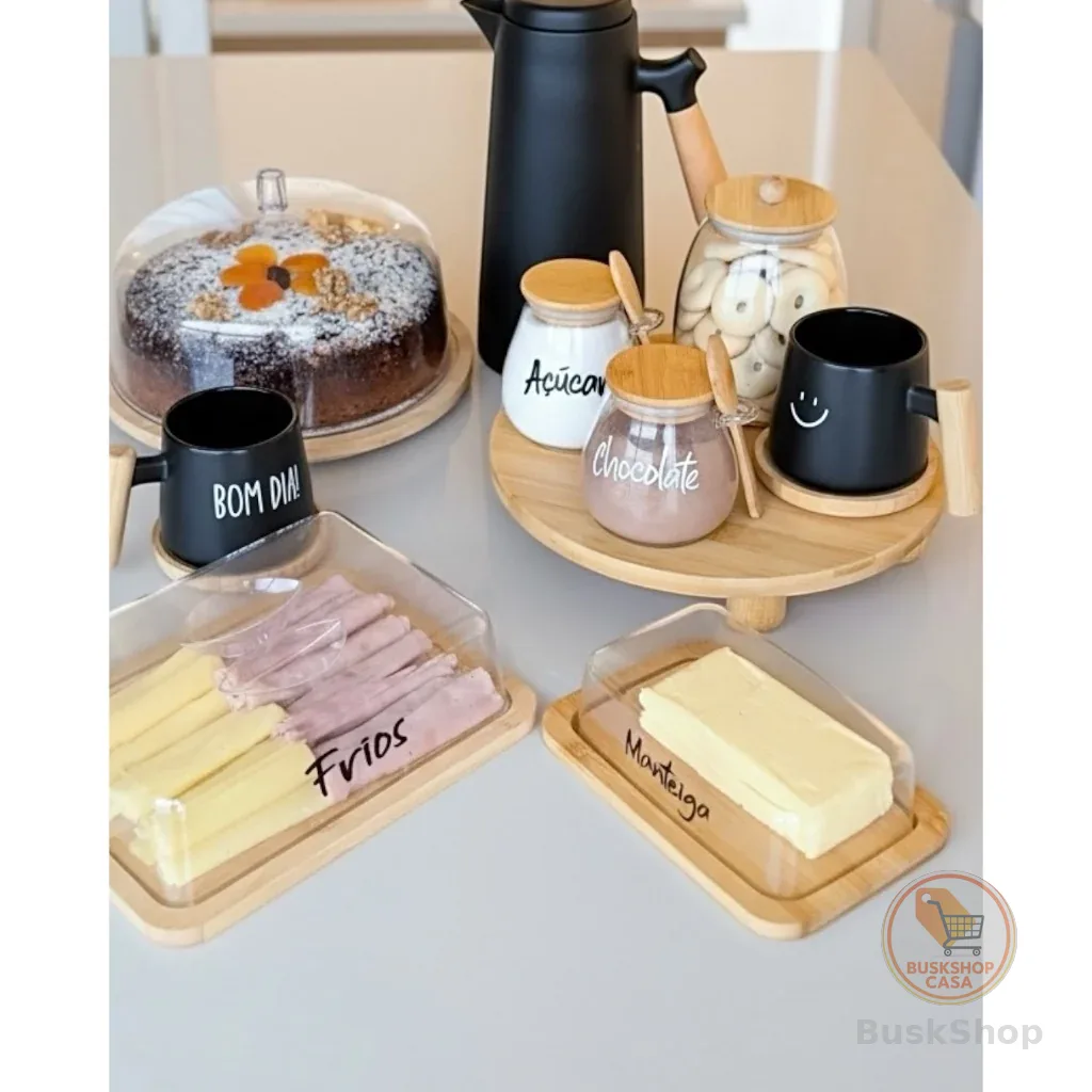 KIT CAIXA DO MÊS BAMBU MESA POSTA COM POTES