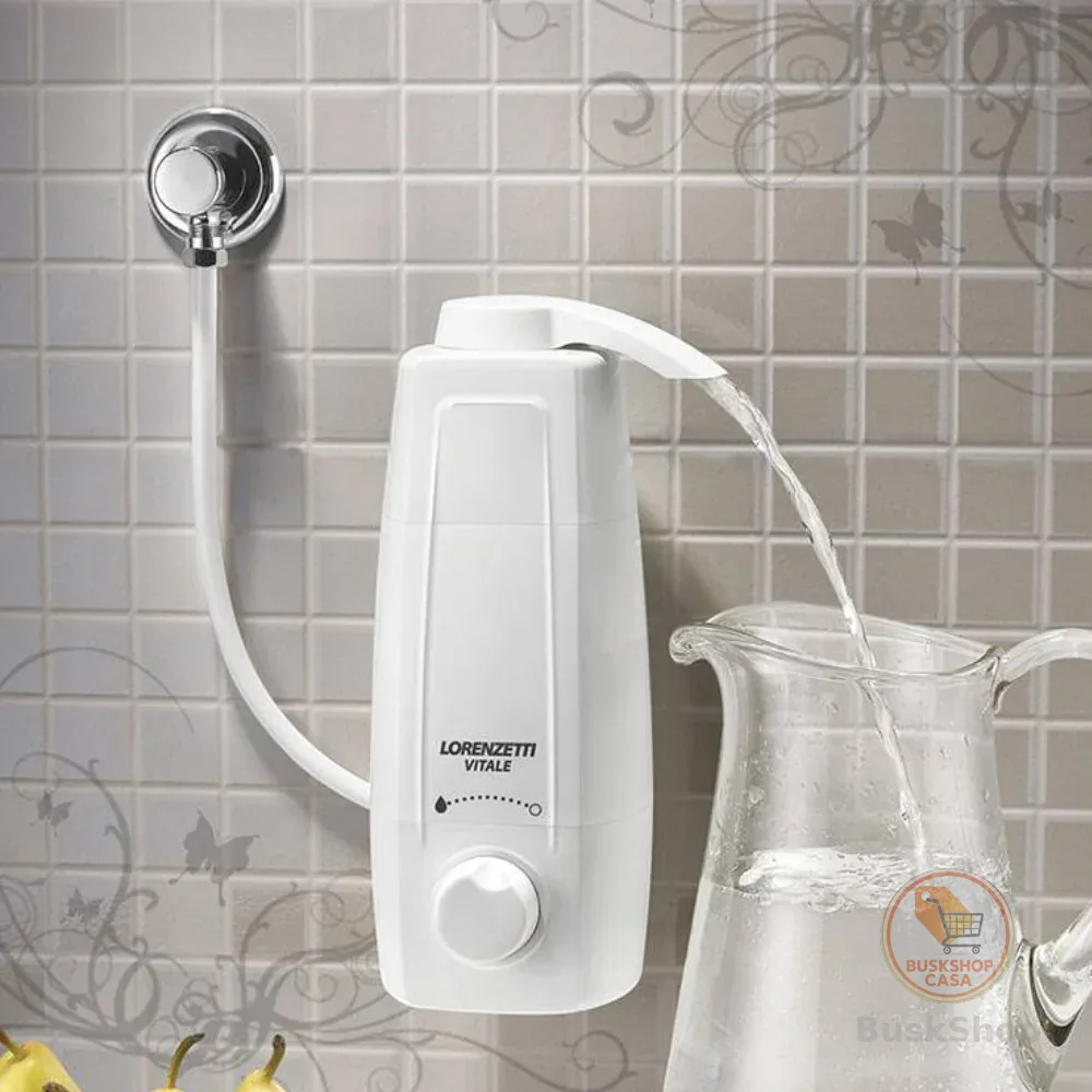 Purificador De Água Vitale Branco Bica Móvel Lorenzetti Bebedouro Filtro Para Bancada Parede Água Natural