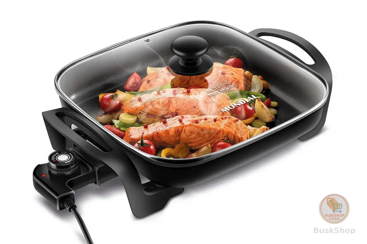 MONDIAL Panela Elétrica Multicook Premium, Preto, 1200W, 220V - PE-49