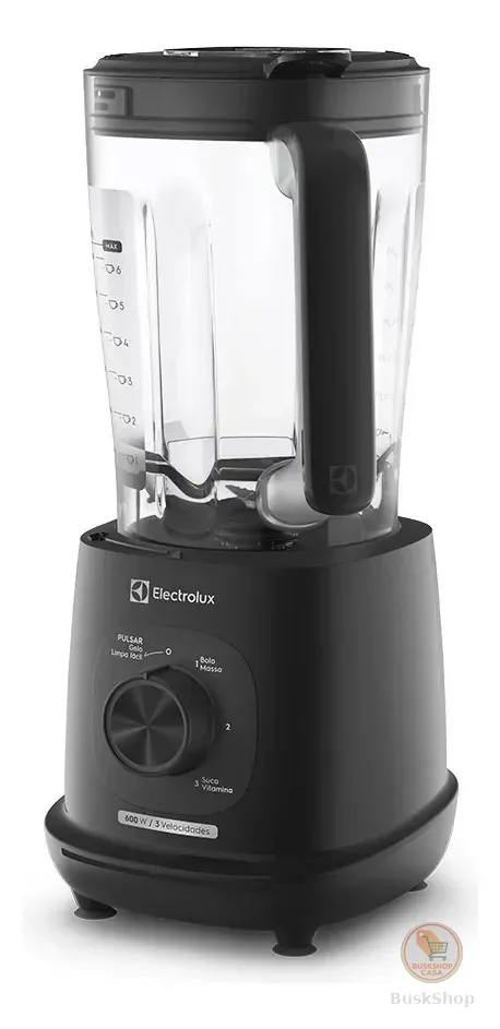 Liquidificador Electrolux 600W de Potência com 2.7 Litros de Capacidade 3 Velocidades Lâmina TriForce e Pés Antiderrapantes EBL700 Preto