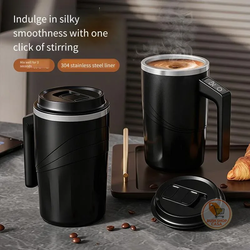 Copo de café de aço inoxidável, medição inteligente de temperatura, liquidificador automático, copo portátil de Milkshak