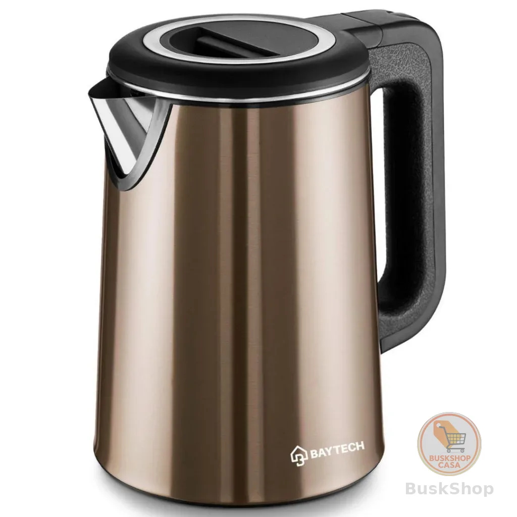 Chaleira Elétrica Inox 2L 127V/220V Aquecimento Rápido para Café e Chá Base Segura INMETRO