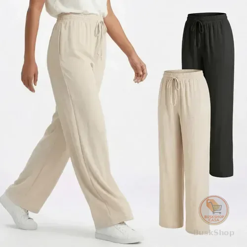 Kit 2 Calças Wide Leg Duna Feminina Confortável Não Marca