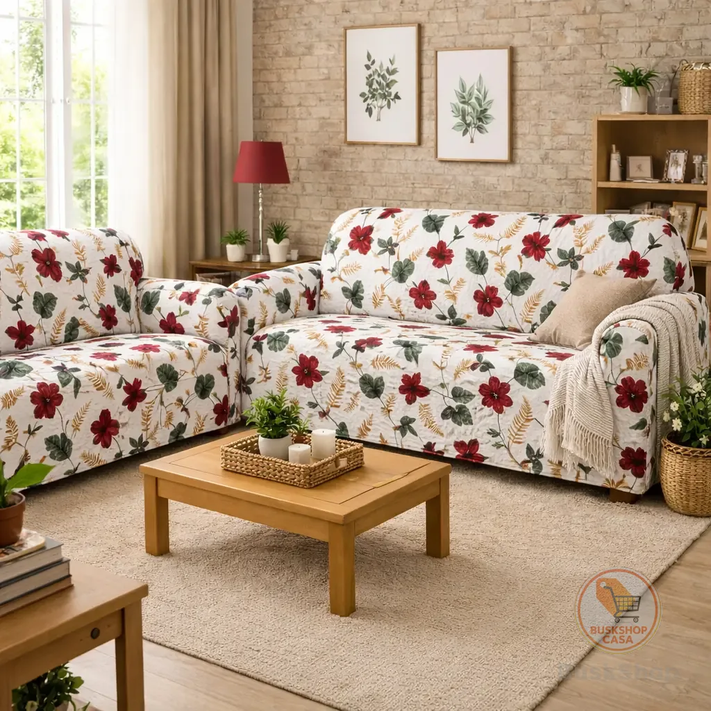 Capa para Sofá Coladinha Estampada 3 e 2 Lugares Malha Premium Resistente