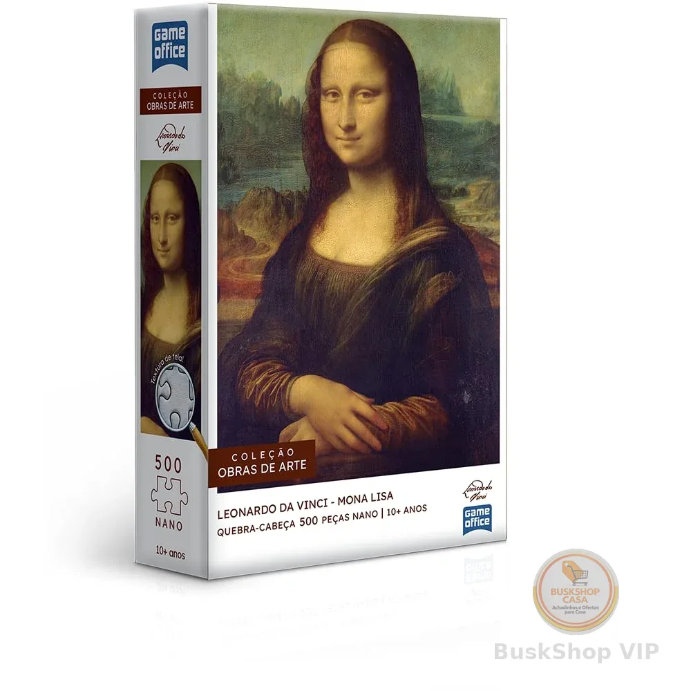 Toyster - Quebra-cabeça: Leonardo Da Vinci - A Mona Lisa - 500 peças nano - Game Office