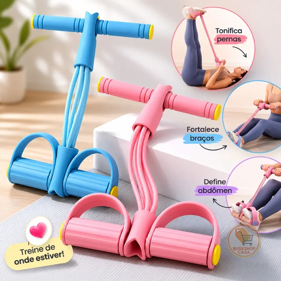 Extensor Elástico Com Apoio Para Pés Exercícios Em Casa Corpo Todo
