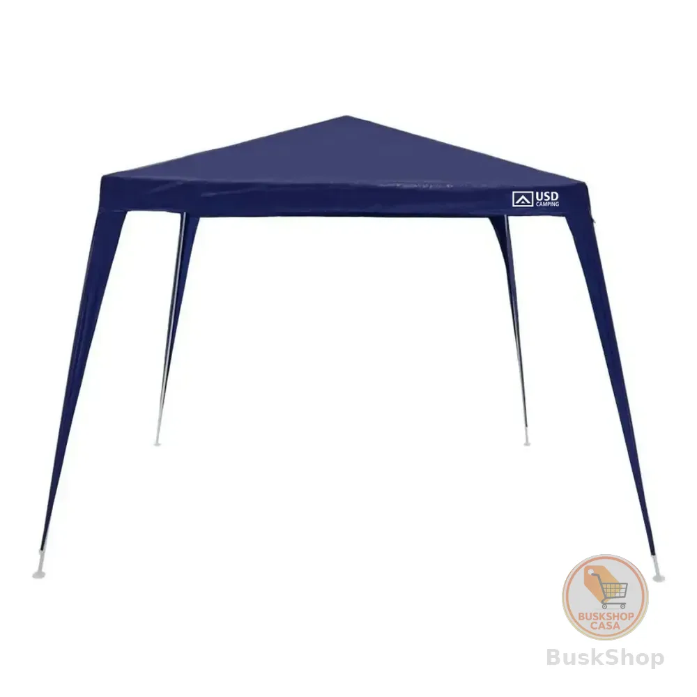 Tenda Gazebo Azul Polietileno 3x3 Metros Desmontável Camping Praia Pésca Usd