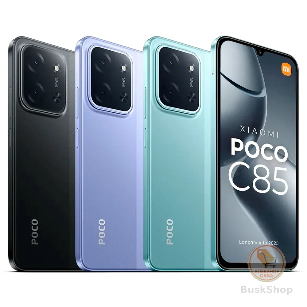 Celular Xiaomi Poco C85 4G NFC 8GB + 256GB Global Dual Sim Micro SD Tela 6.9" 120Hz Bateria 6000 mAh